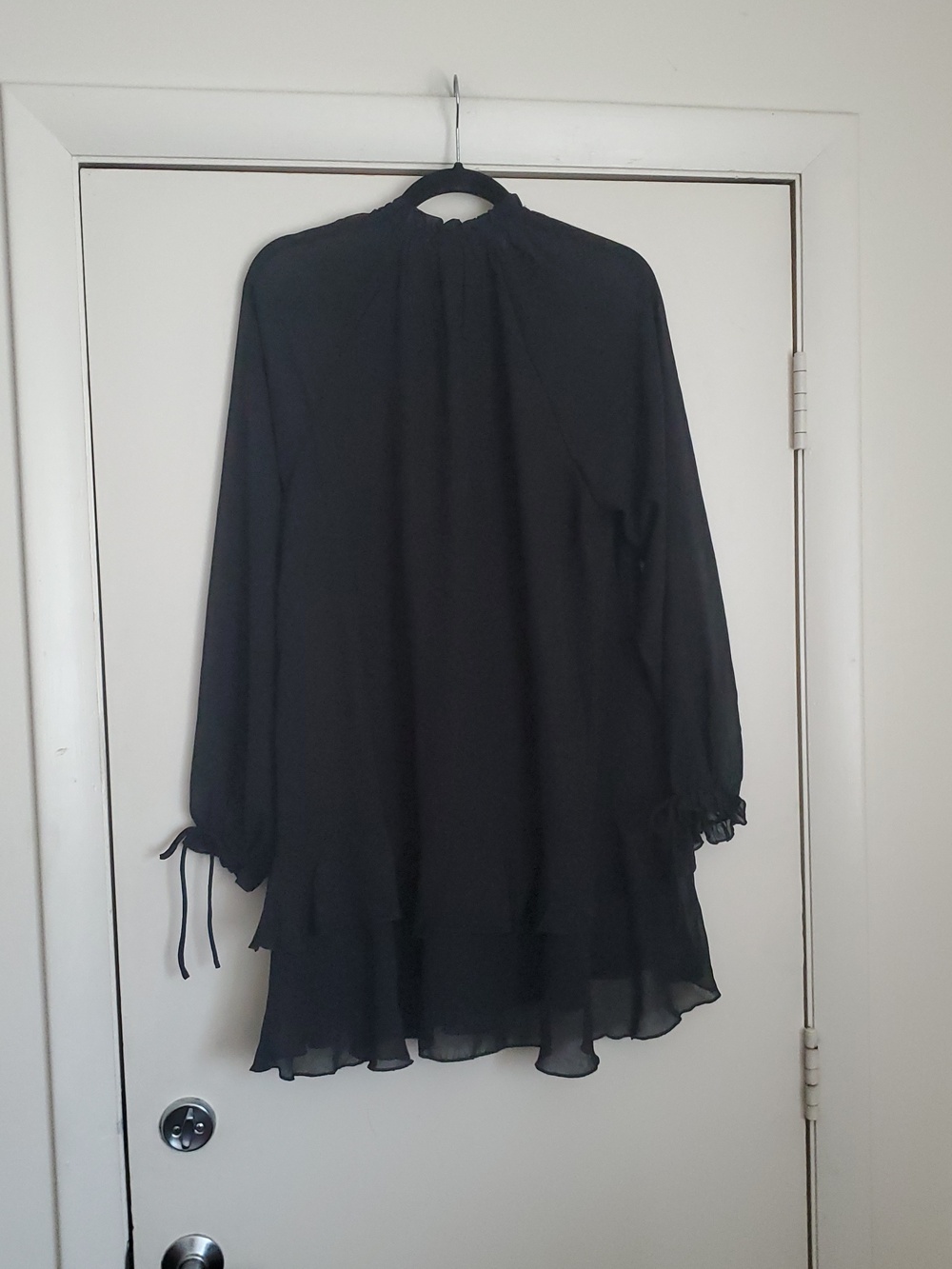 *NWT* THIRTY/ THIRTY L ABlack Ruffle Long Sleeve Tunic Dress - Picture 10 of 13